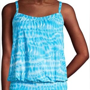 Tankini Swimsuit Top | Land’s End | Blue / White